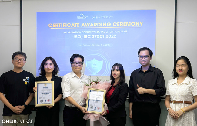 원유니버스, 베트남 스튜디오 ISO27001 인증 취득...정보보안관리 국제적 수준 확립