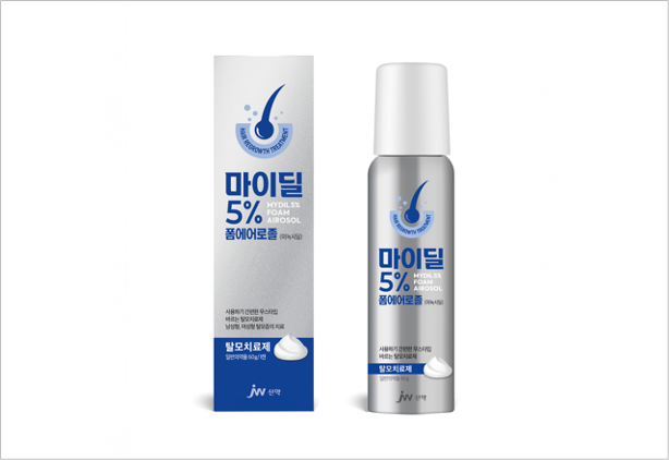 JW신약, \ 마이딜 5% 폼 에어로졸\  선봬...\