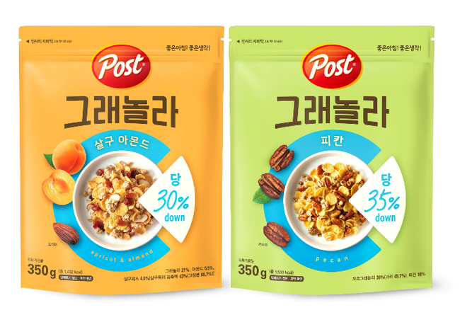 동서식품, 스테비아로 당 줄인 ‘포스트 그래놀라’ 2종 선봬