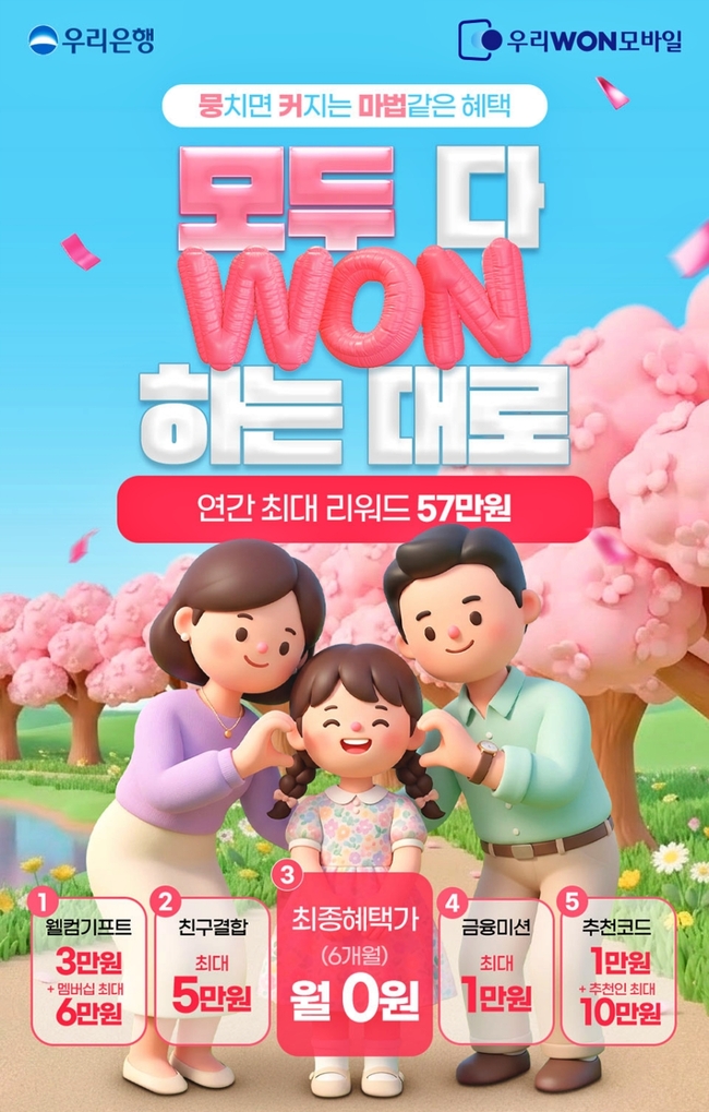 우리은행, 국민연금 외화금고 재유치…우리원모바일 혜택 확대