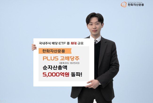 한화자산운용, \ PLUS고배당주\  ETF 순자산총액 5000억 돌파